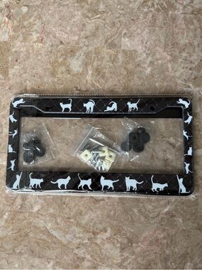 Cat License Plate Frame Cover Pet Animal License Plate Frames Decorative Parts